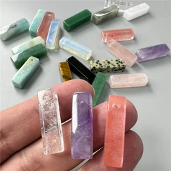 Natural Gems Stone Pendant 6x6x21mm Rectangle Shape Amazonite Rose Quartzs Jades Charms For Jewelry Making Necklace Earrings DIY