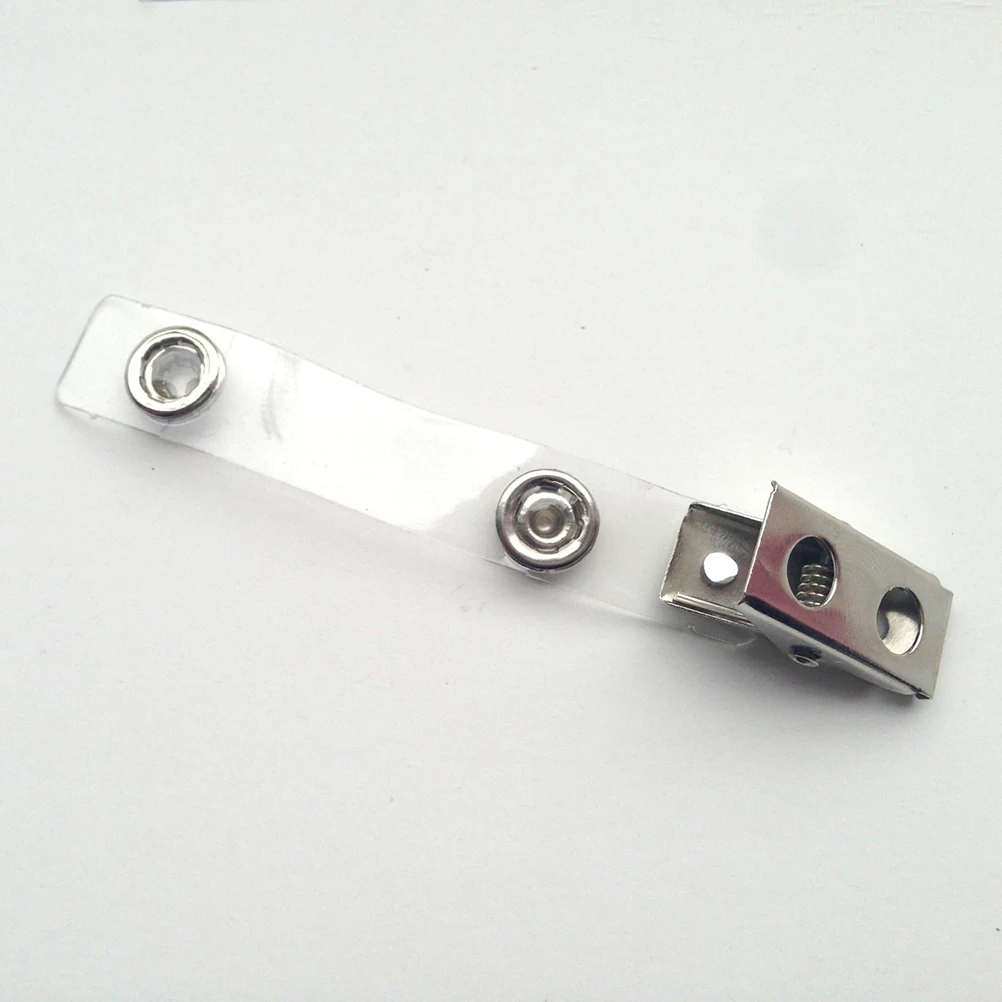 

150 pcs Clips Clear PVC Straps Retractable ID Holder Reel Iron Clip Name Retractable Badge Reel Tags for Events Schools