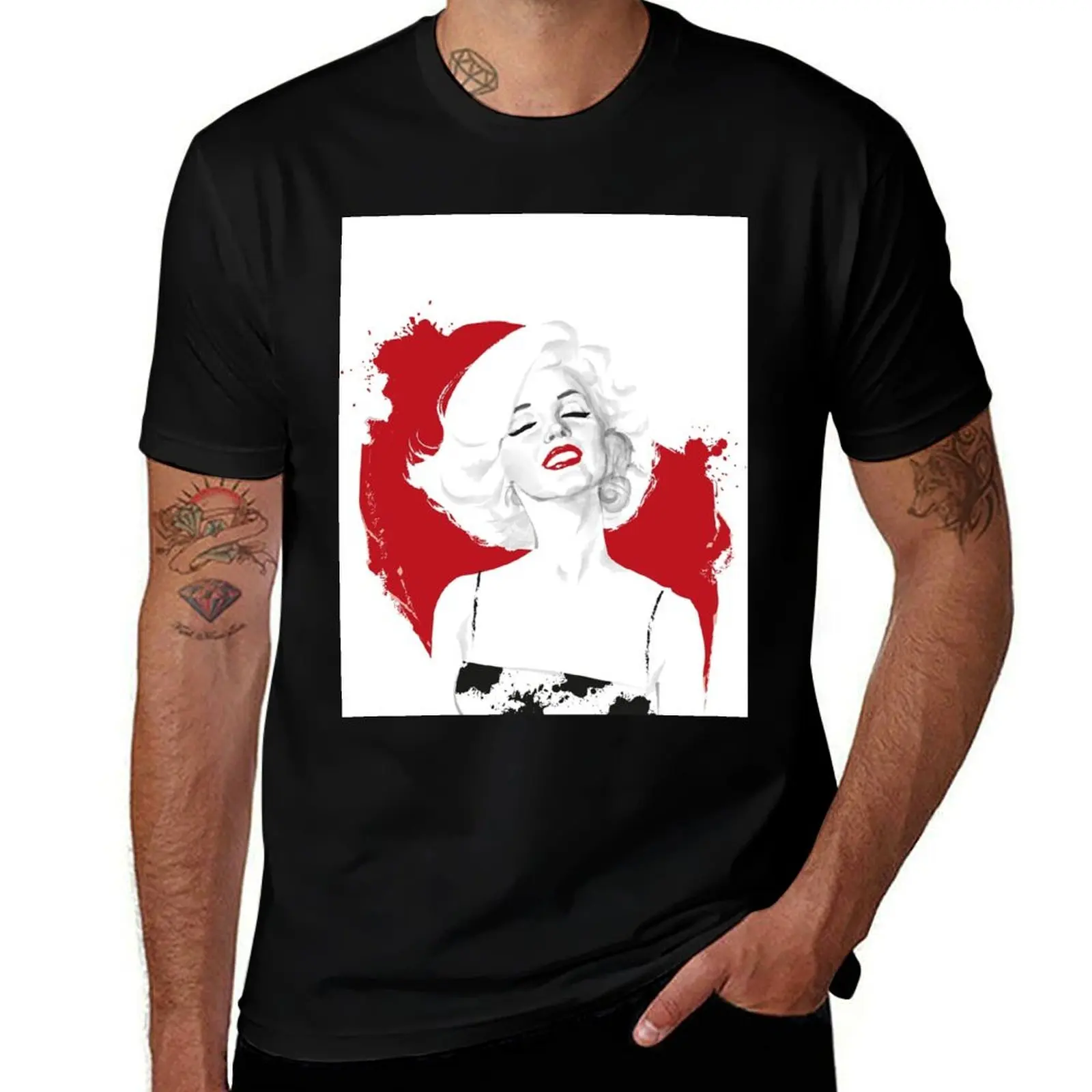 

MM Test T-Shirt man t shirt anime clothes blue archive slim fit t shirts for men
