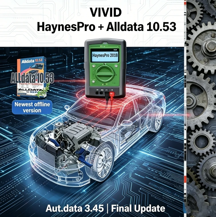 

2026 Latest combination Easy Ren/ault 6.1.4 + Alldata 10.53 repair + Autodata3.45 +VIVID 2018 Workshop haynes/pro français