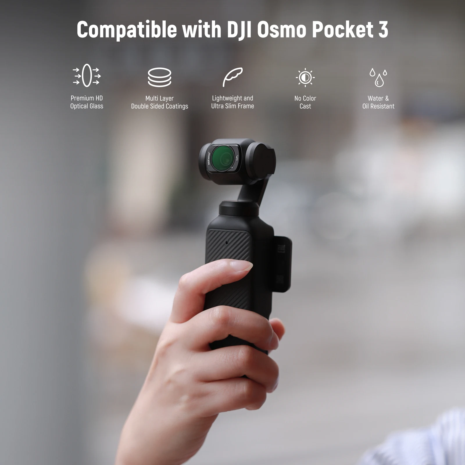 Neewer Magnetisches Nd-Filter-Set für DJI Osmo Pocket 3/4 Objektivfilter HD Mehrfach Beschichtetes Optisches Glas Gimbal-Kamera-Zubehör – Detail 1