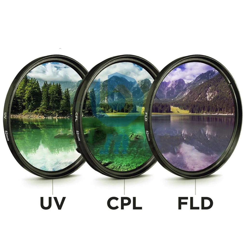 3 filtros de lente CPL FLD de luz púrpura con polarizador circular protector de bolsa