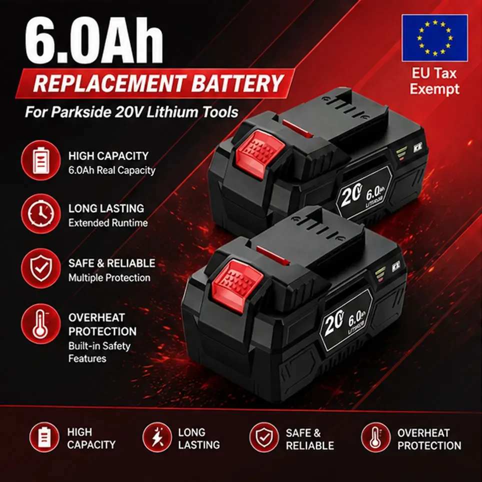 Image of 20V Lithium-Ionen-Staubsauger-Akku Kompatibel mit Parkside 20V Team Serie