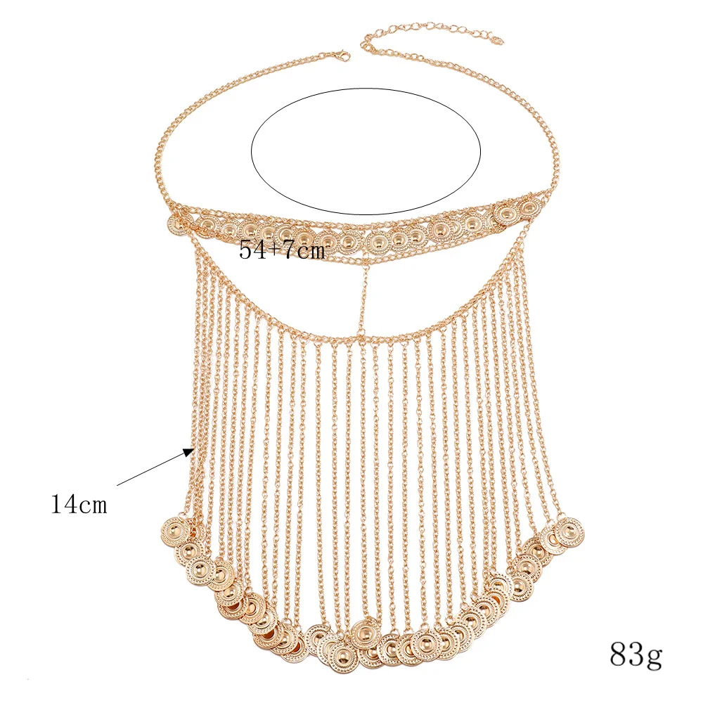 Fashion Sexy Gold Color Coin Tassel Face Chain Headwear For Women Dance Party Face Mask Jewelry Wedding Accessories