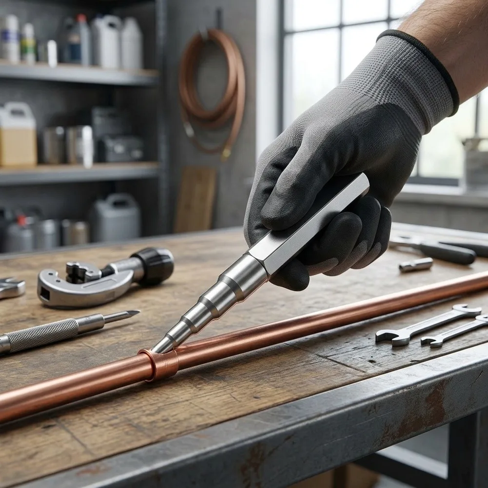 5 in 1 Refrigeration Tube Expander Tool with Carbon Steel Frame and Tower Style Configuration for Efficient Copper Tubing Work