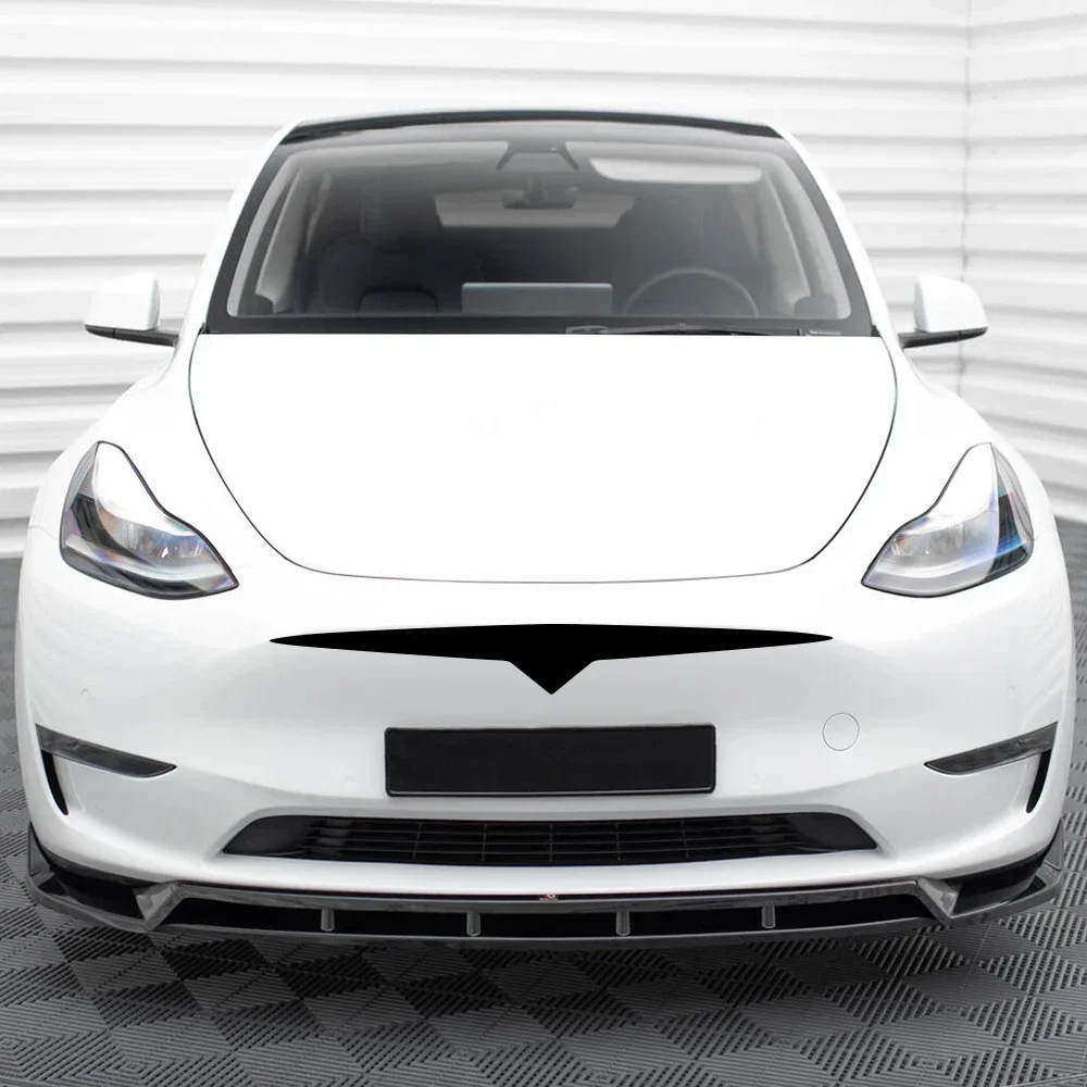 Front Bumper Grille Sticker for Tesla Model Y – Waterproof Vinyl Decal, Fastback Style, Easy Install Auto Exterior Styling Kit