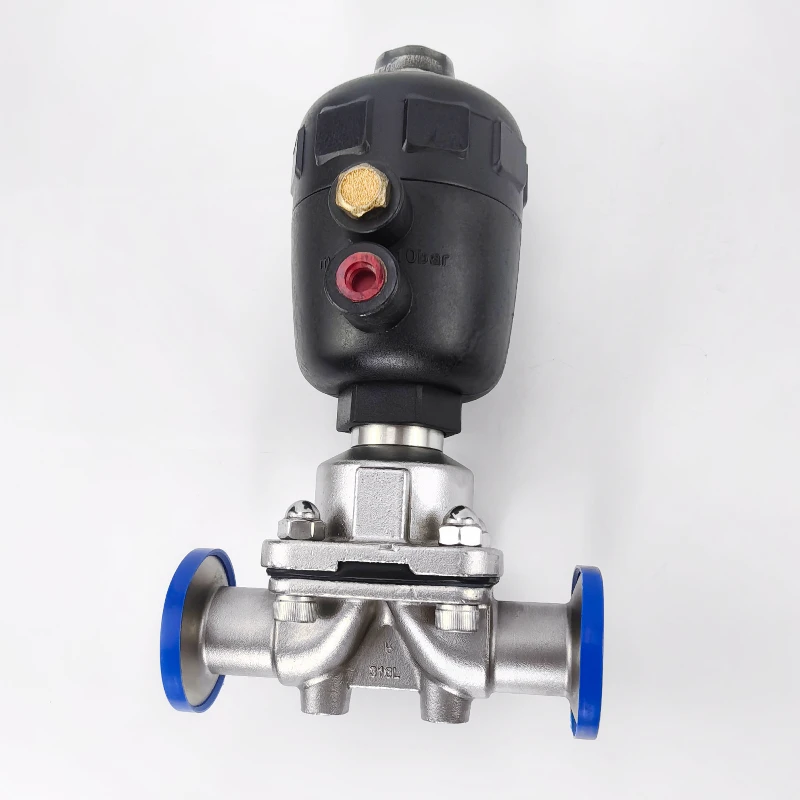 High Quality Sanitary Pneumatic Diaphragm Valve Plastic Head 3/8 Inch-2 1/2 Inch Quick Install for Water Medium