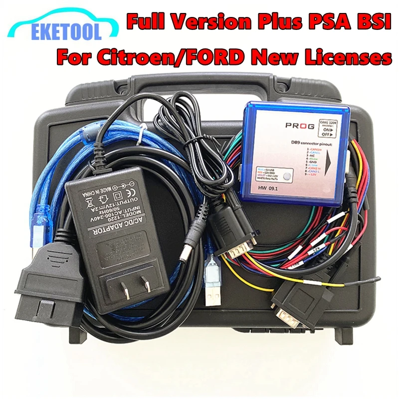 New License For Ford/Citroen IO-PROG ECU Programmer BD9 Pinout I/O Terminal IO PROG HW 09.1 FLASH/EEPROM K-Line CAN For OPEL/GM