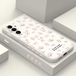 A55 Pink Flowers Silicone Phone Case For Samsung A50 A55 A52S A72 A34 A22 A51 A91 A32 A54 A23 A31 A53 A33 A70 A24 A71 Cover