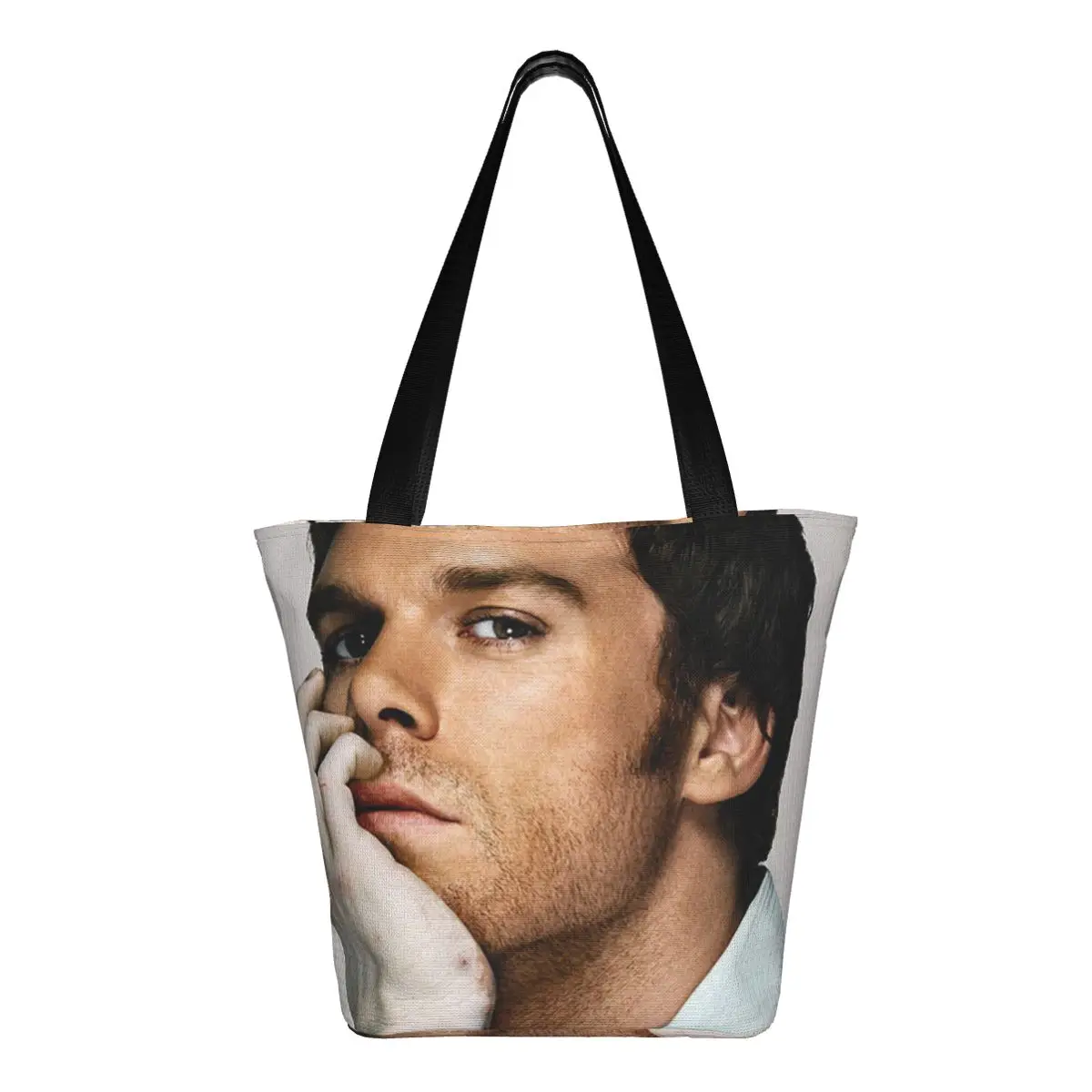 

Dexter Morgan Movies Сумка-тоут для покупок Холщовая сумка на плечо большой вместимости Сумка-шоппер для продуктов для женщин