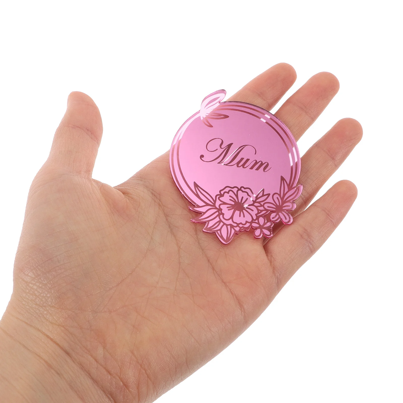 

20 Pcs Mother's Day Cake Decorations Unique Elegant Design Happy Mothers Day Toppers Party Dessert Decor Round Shape For Special