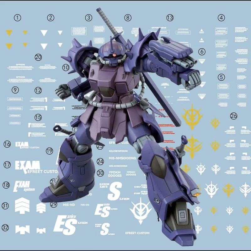 HG HGUC 1/144 Efreet Nacht Mech Assembly Model Kit Action Figures