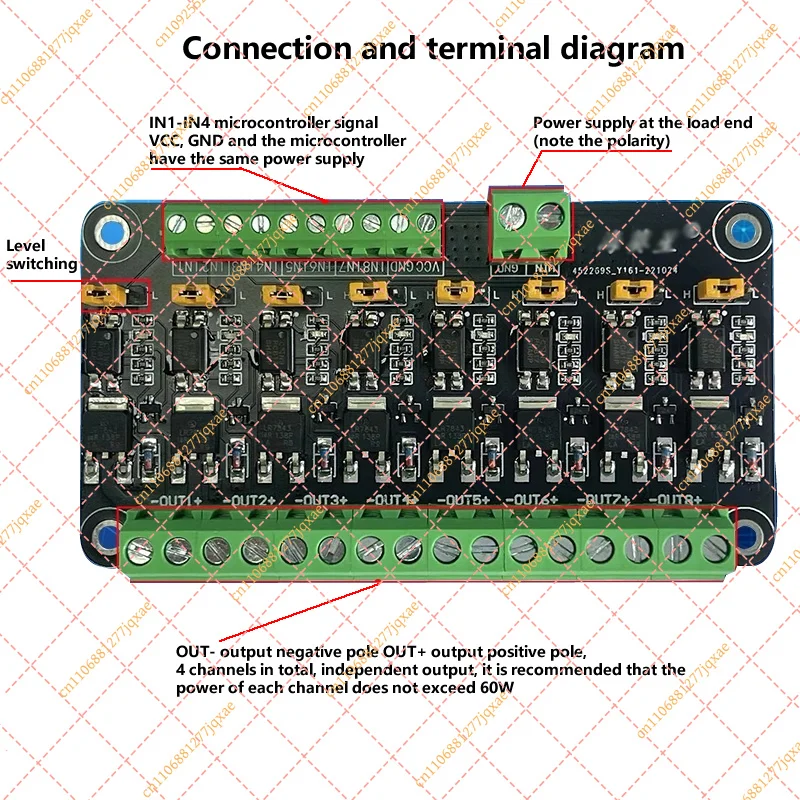 PWM Control PLC Amplifier Board, 8-Channel Optocoupler Isolation MOSFET Switch Module