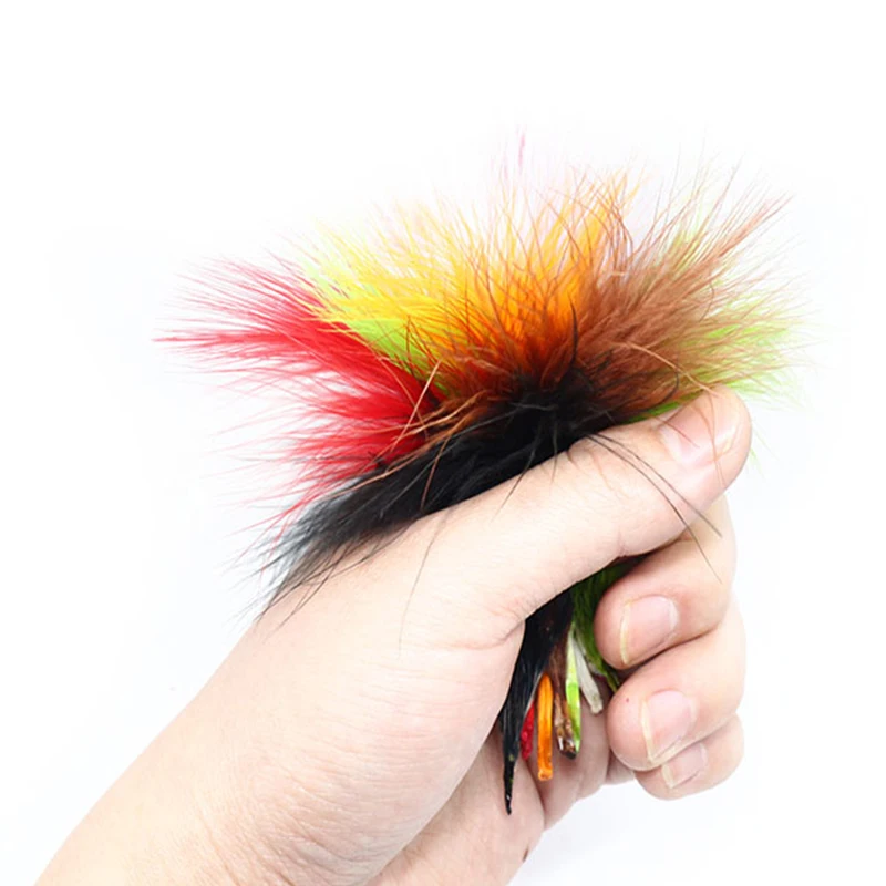 Selected 20feathers turkey marabou fly tying feathers for wooly bugger leech streamer fly tying materials