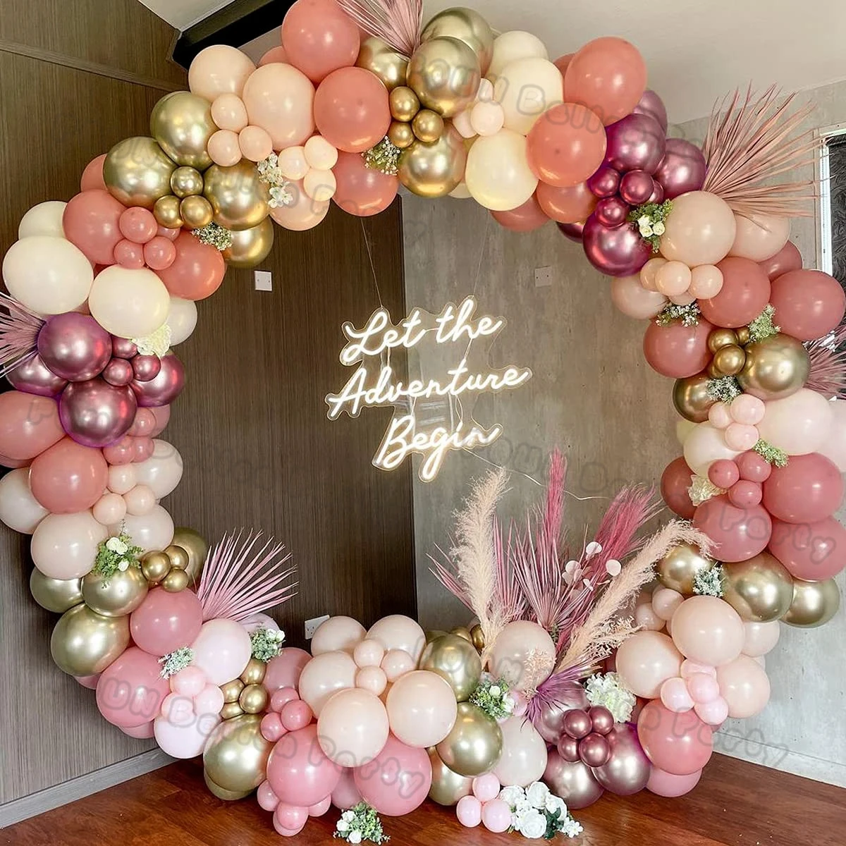 Double Stuffed Nude Balloon Garland Arch Kit Boho Wedding Birthday Party Rose Gold Metal Latex Balloons Baby Shower Decorations