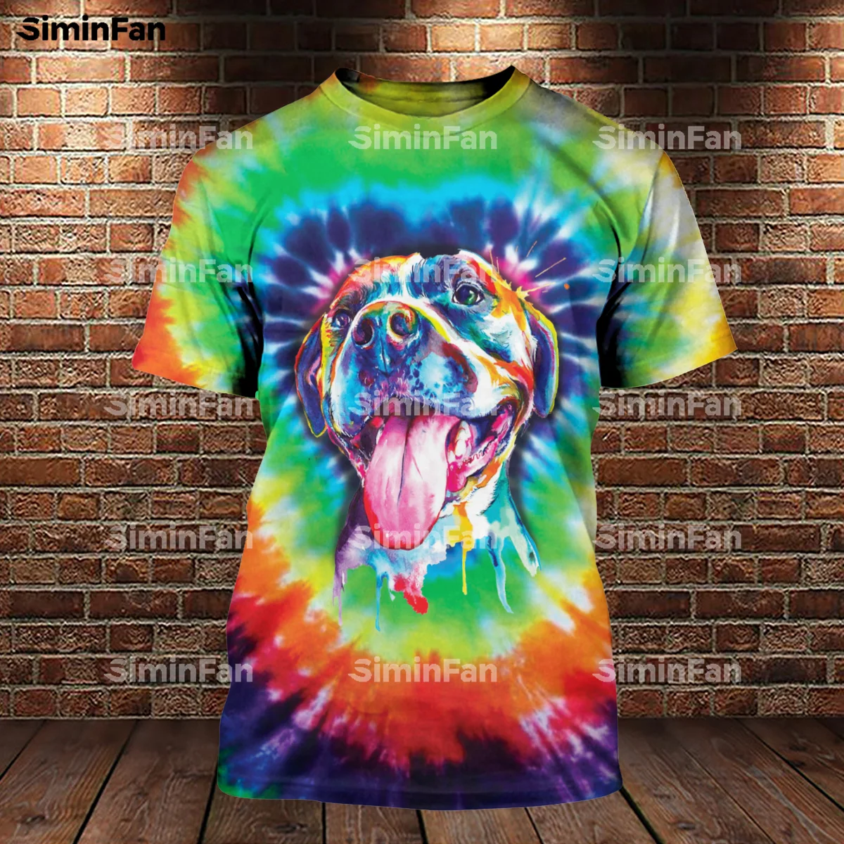 

Hippie Cat Pitbull Tie-Dye 3D Full Printed T-Shirt Summer Round Neck Tee Men Female Casual Top Unisex Harajuku New Streetwear 01