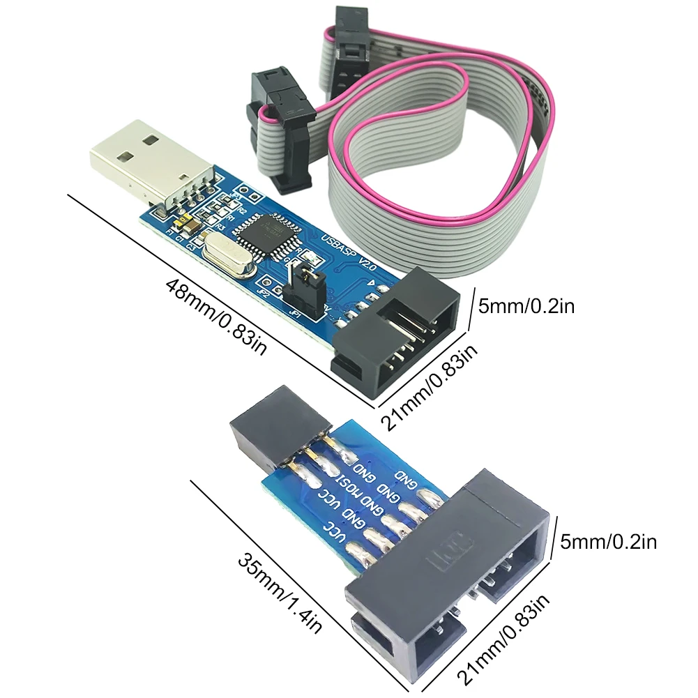 USBASP USBISP AVR Programmer 3.3V/5V Powered Downloader Programmer USB ISP USB ASP ATMEGA8 ATMEGA128