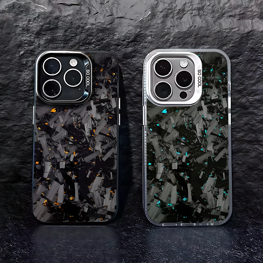 Imitation Forged Carbon Fiber Phone Case for Samsung Galaxy A37 A57 A17 A07 A16 A06 A35 A55 A25 A05S A15 A56 A54 A36 A34 A24 A26