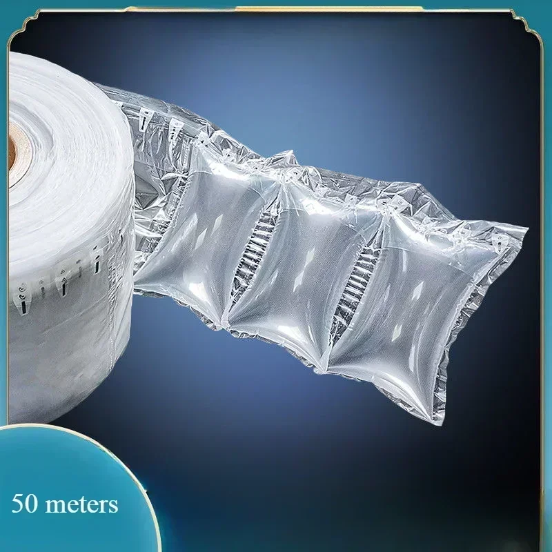 

50M Inflatable Bubble Column Air Cushion Packaging Air Column Bag Packing Shockproof Bubble Film Anti-collision Buffer Airbag