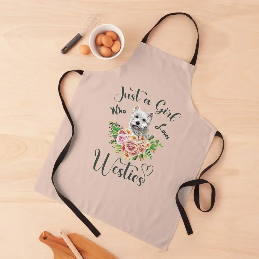 

Just a Girl Who Loves Westies (V1) - West Highland Terrier Quotes Apron man chef uniform innovative kitchen and home items Apron