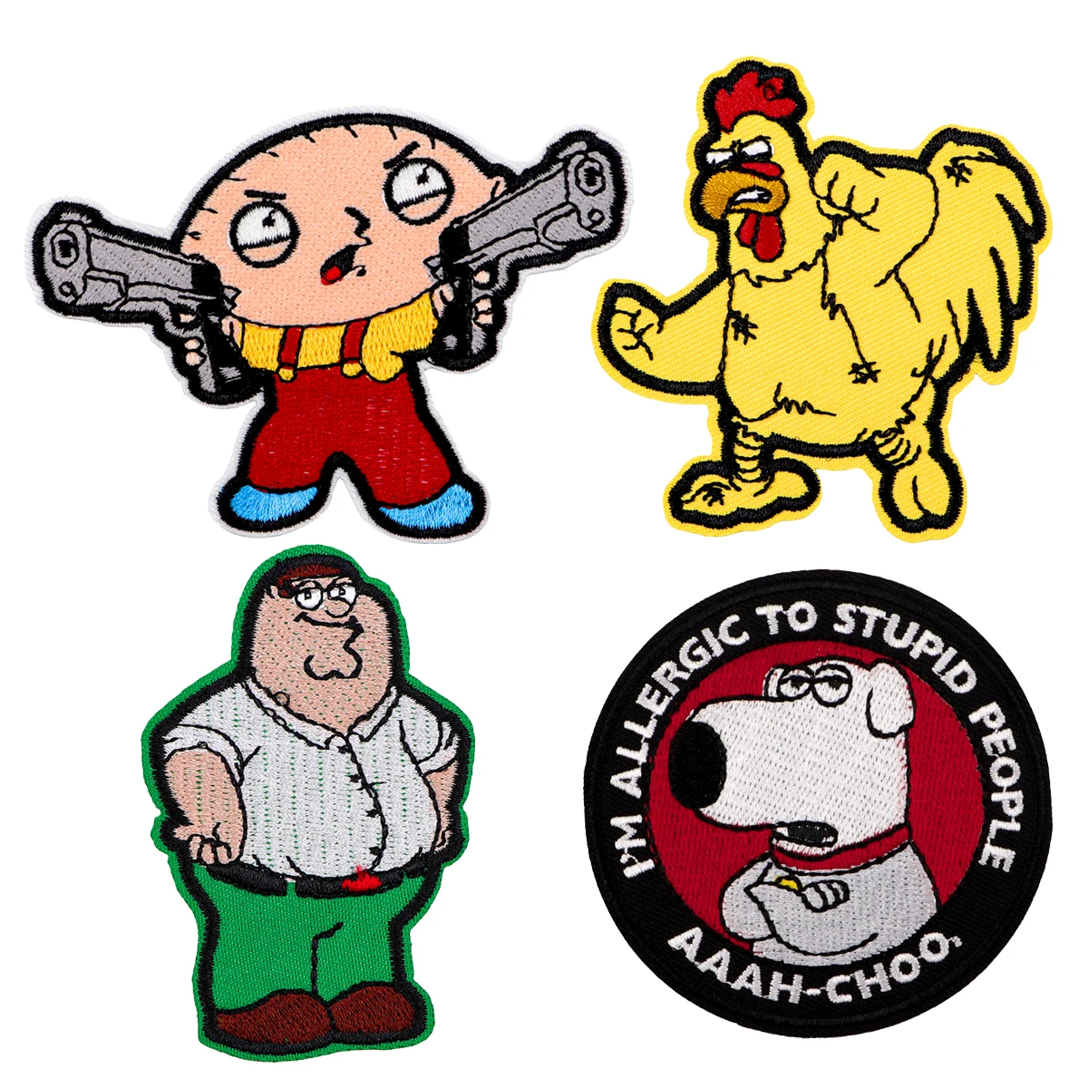 

Mix 4pcs/set Jocular Family Embroidered Patch Comedy Iron On Patches For Clothing DIY Patch Jackets Stickers Gifts for Friends