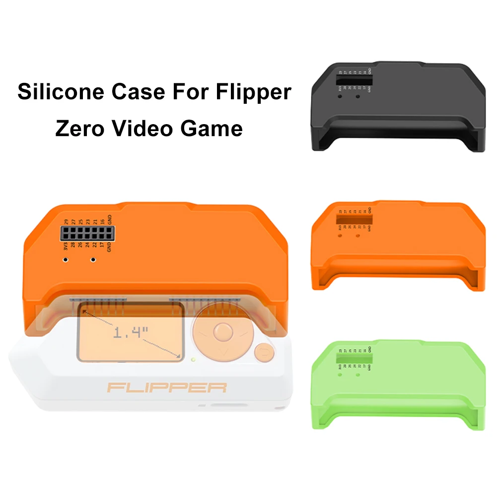 Silicone Case For Flipper Zero Video Game Console Protective Case Anti-Slip Portable Console Protective Cover Game Accessories