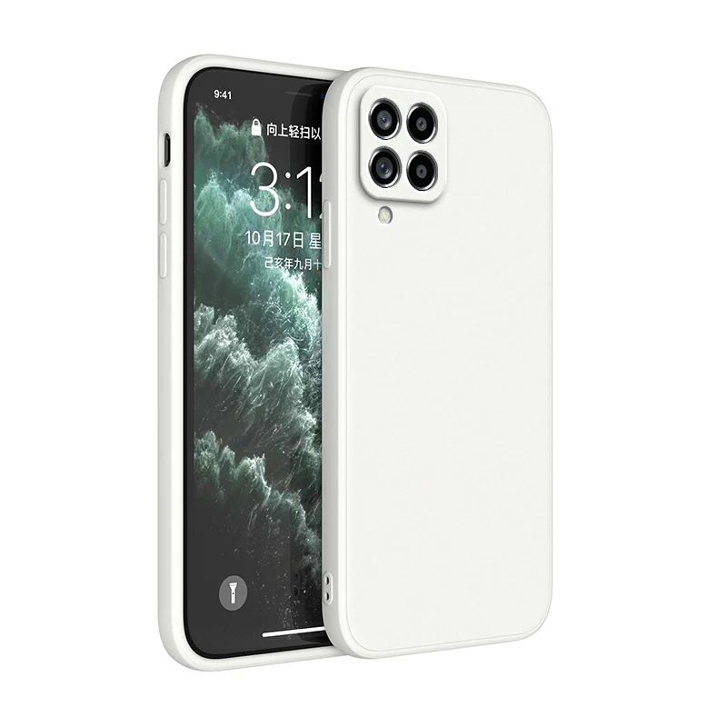 Funda Original Telefon Fall für Samsung A12 M12 A22 M22 A32 A42 A52 A72 5G Matte Silikon Kamera Schutzhülle fällen