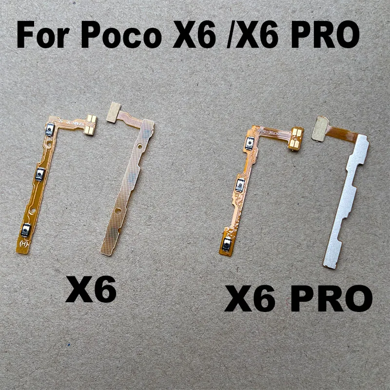 1PCS For Xiaomi Poco X6 PRO 5G Power Volume Button Side Key Switch ON OFF Control Button Flex Cable