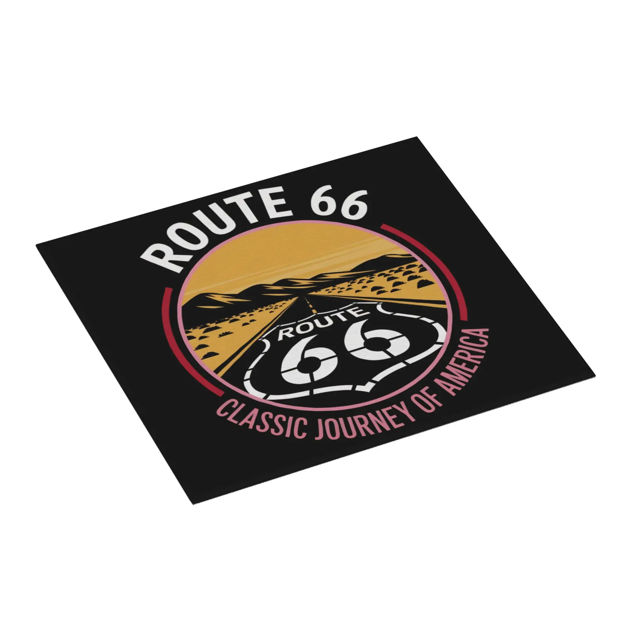 Motorcycle Ride Route 66 Non Slip Kitchen Counter Protector Mat Barware Tableware Reusable  Bathroom Drying Mat For Kitchen