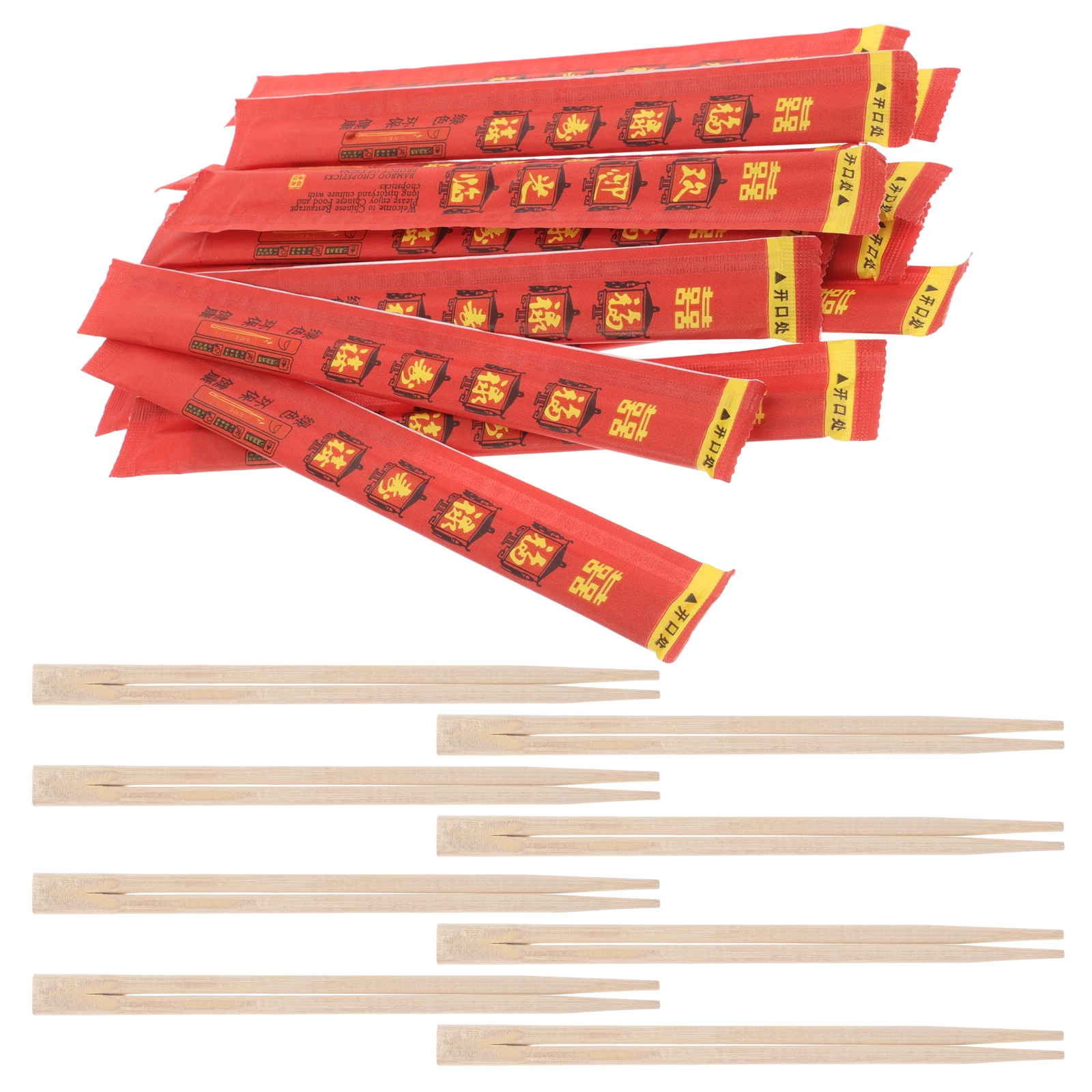 

38pcs Disposable Bamboo Chopsticks 9 Inch Wedding Banquet Individually Wrapped Sturdy Long Sleeved For Celebrations Party