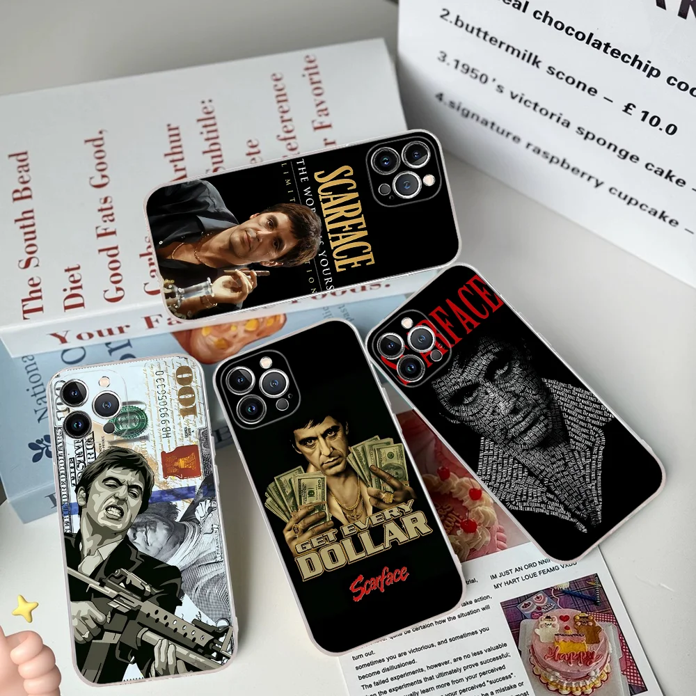 S-Scarface T-Tony M-Montana Film Phone Case For IPhone 16 15 8 7 6 6S Plus X SE XR XS 14 11 12 13 Mini Pro Max Mobile Case