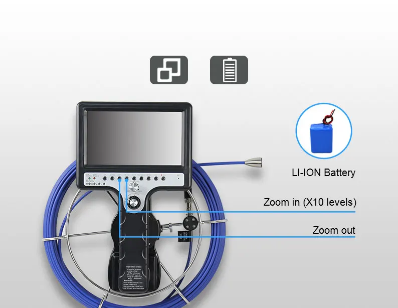 wopson 512Hz Locator Borescope Sewer Pipe Inspection Camera with receiver For Underwater Plumbing Drain Pipeline Inspection