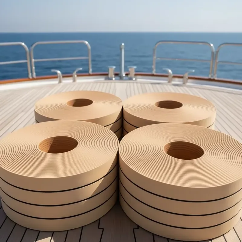 Modern Waterproof Anti-Slip Smooth Brushed Surface Grooved Edge PVC Boat Floor Mat Dual Click Installation 1 Year