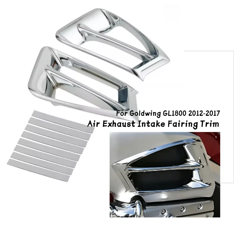 Motorcycle Side Fairing Accent Grilles Air Exhaust Intake Accent Trim For Honda Goldwing GL1800 2012-2017 2013 2014 2015 2016