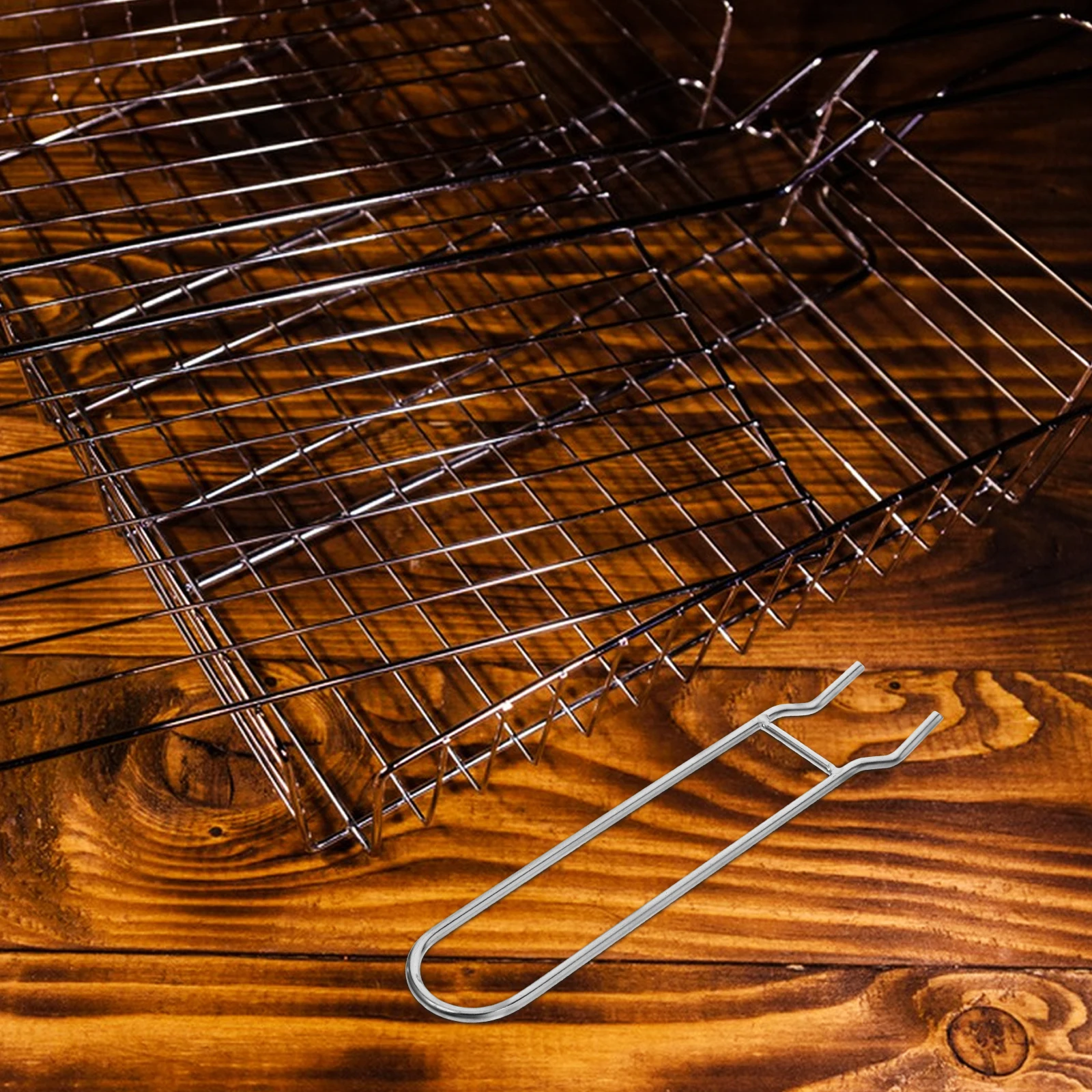 

Stainless Steel Grill Grate Lifter Gripper Heavy Duty Bbq Accessories For Gas Charcoal Grills Cooking Grid Tool Barbecue Gear