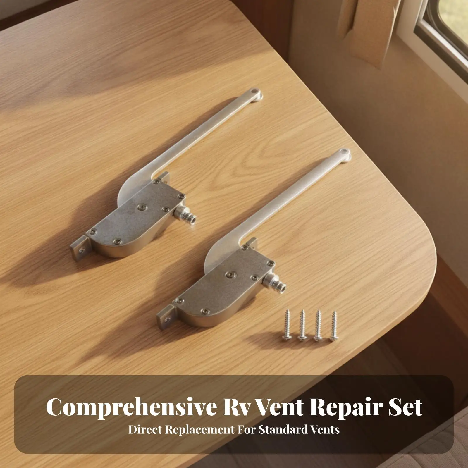 2 Pieces RV Roof Vent Operator Assembly Easy to Install RV Roof Vent Crank Handle Replacement Part High-Quality Long-Lasting