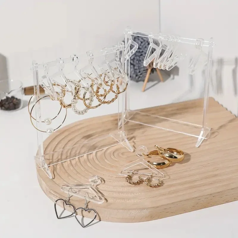 

1 компл./2 комплекта акриловых креативных вешалок для ювелирных изделий, вешалки для сережек в форме вешалок, милый подарок для женщин и девочек, декор для домашнего магазина