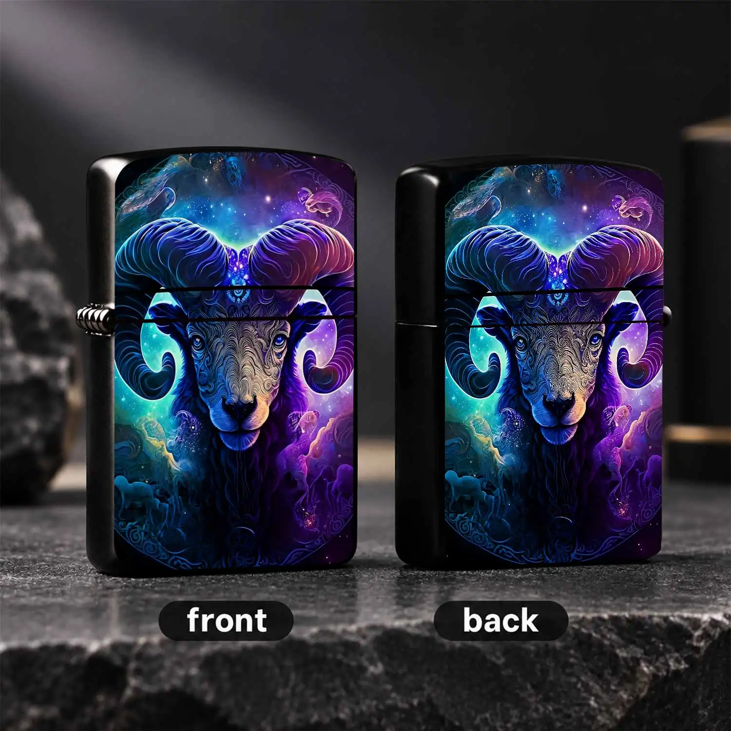 Creative Starry Aries Themed Lighter, Psychedelic Neon Line Art Design With Glowing Cosmic Nebula Pattern, Portable Exquisite Daily Use Accessory, Ideal For Gifting Personal Collection And All Common Occasions A Humorous And Interesting Lig