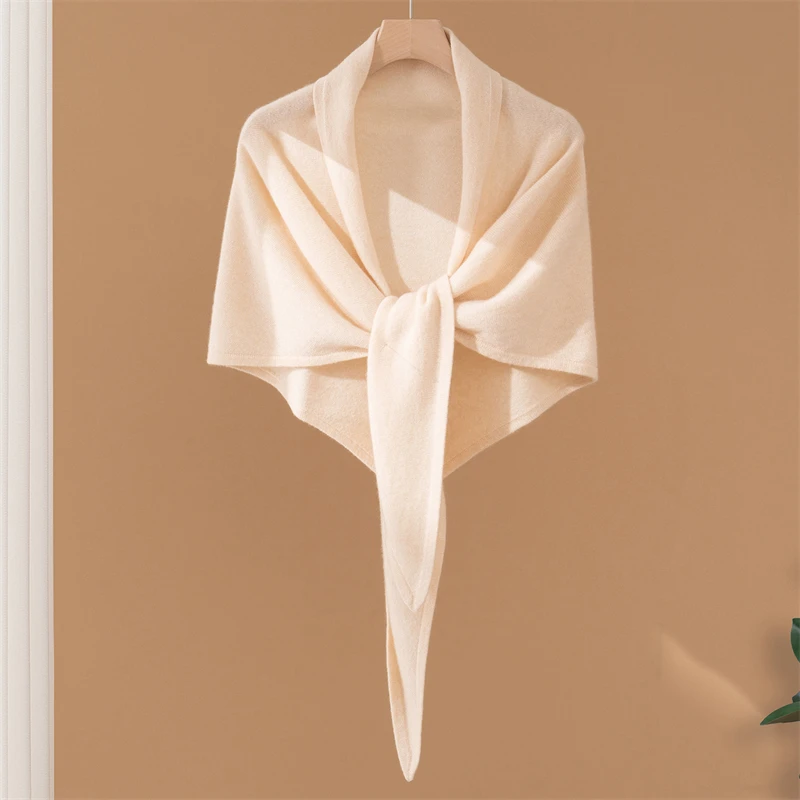 خريف شتاء دافئ شال أنيق للنساء 100% الكشمير الخالص وشاح محبوك تنوعا كبير مثلث وشاح لينة الرقبة أدفأ #6