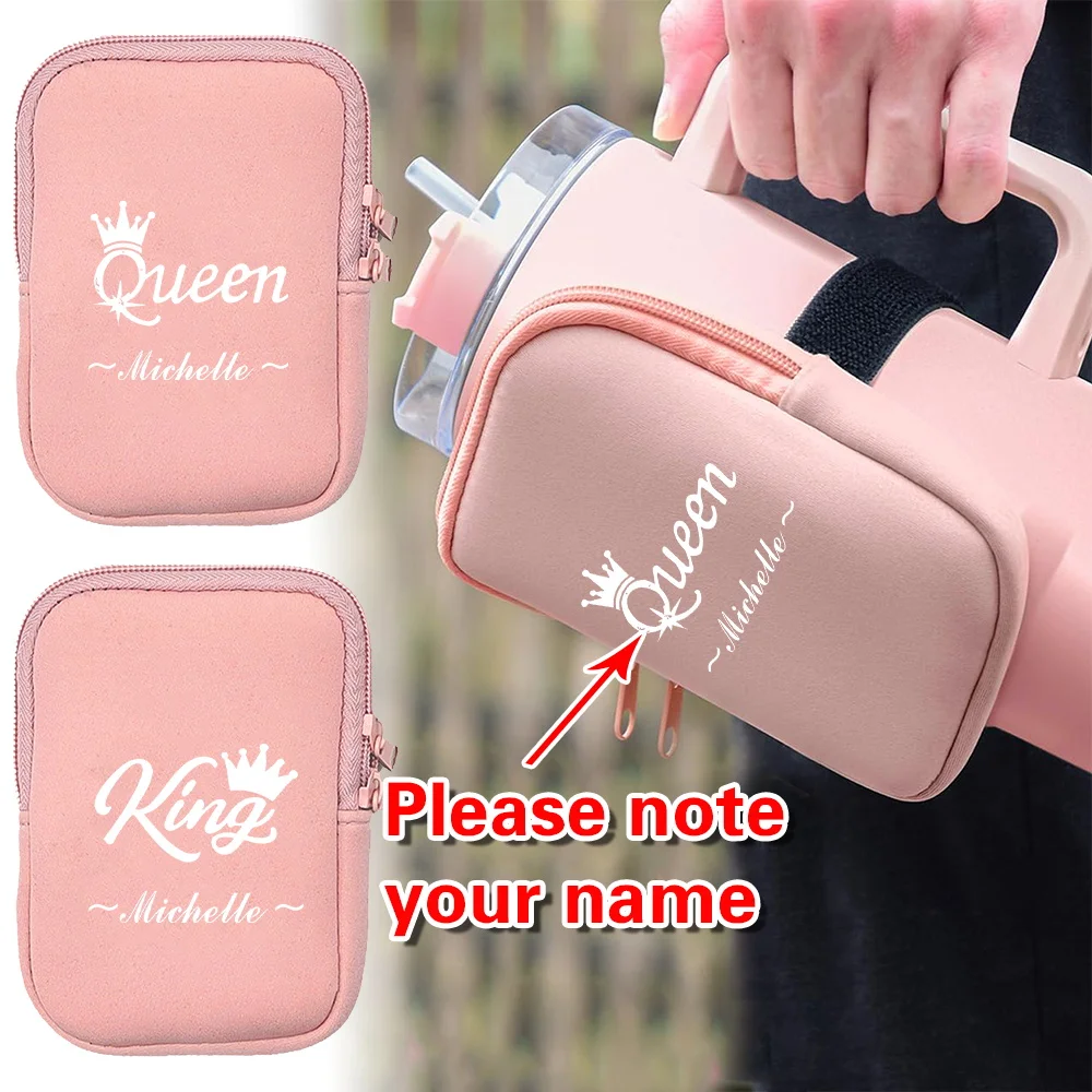 

Персонализированное индивидуальное имя, чашка для воды, сумка на запястье, многоразовый аксессуар для чайника, портативный карман для телефона, модная сумка для хранения