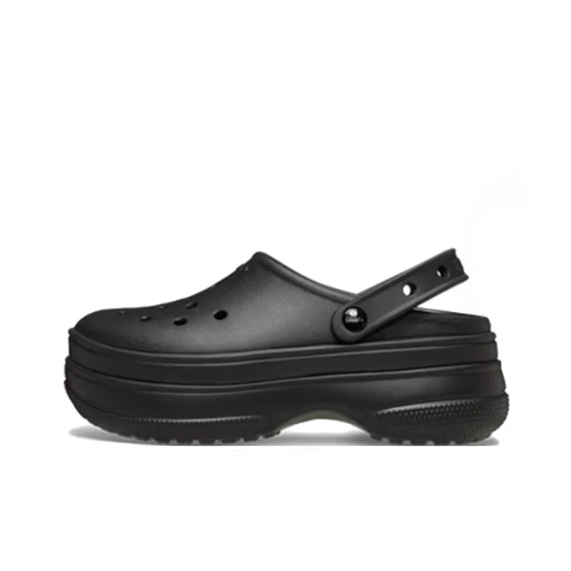 Crocs Stomp Clog Unisex Black Waterproof Clogs  Versatile Simple Classic Comfortable Breathable Everyday 211355-060