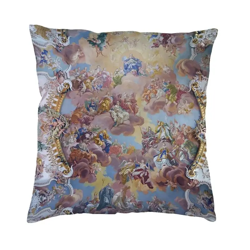 Bartolomeo Altomonte Ceiling Fresco Wilhering Abbey Sofa Cushion Cover Velvet Baroque Throw Pillow Case Home Decor Pillowcase