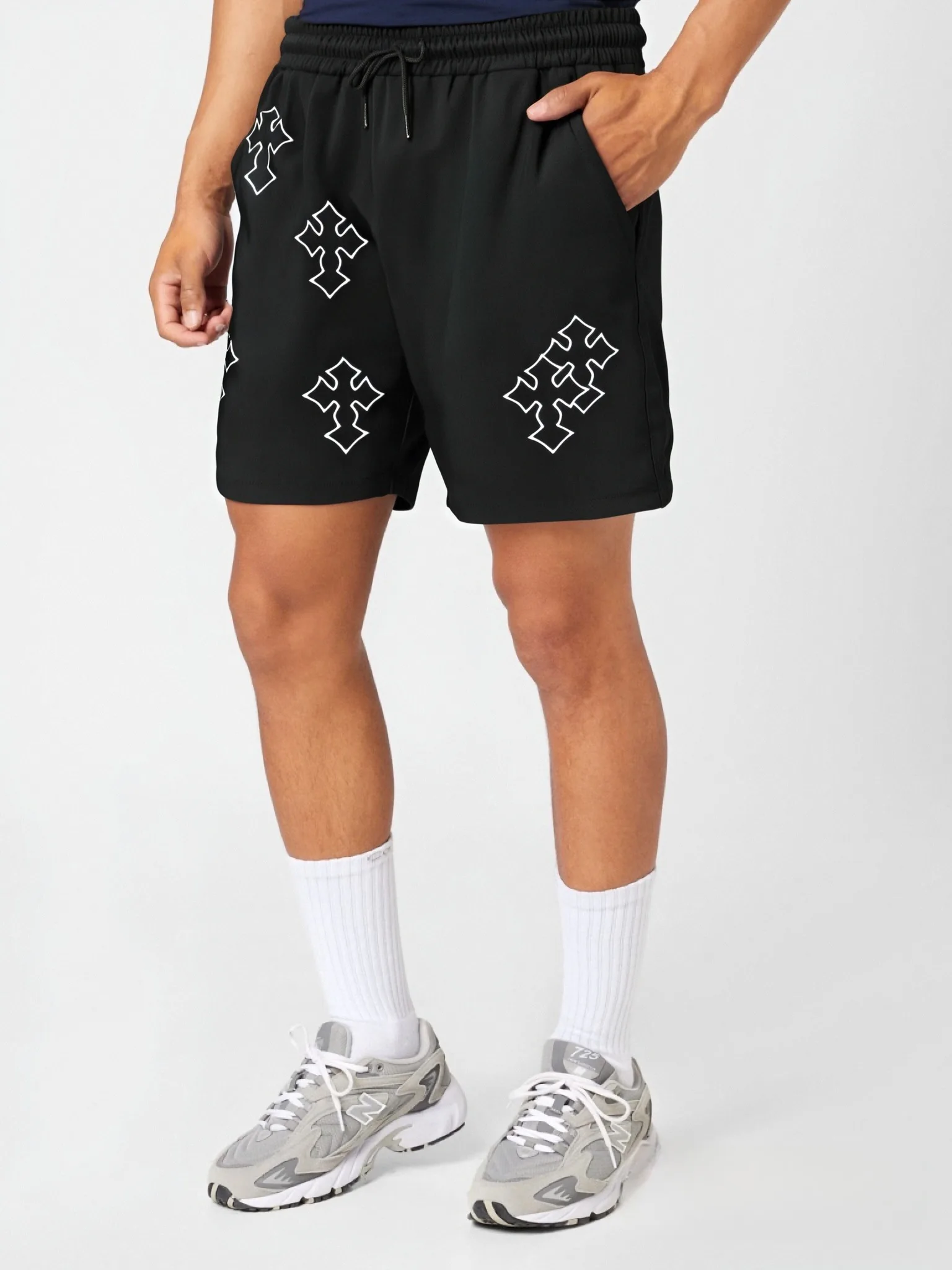 

Men's Shorts with Retro American Print Summer Beach Pants Casual Pants for Street Dance and Street Wear Loose Beach Shorts