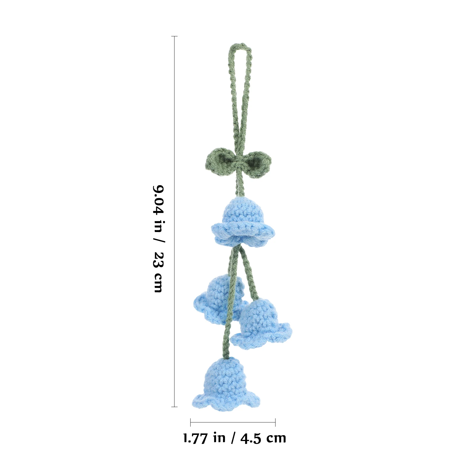 

Unique HandCrocheted Car Dangle Accessories Blue LilyOfTheValley Flower Design For Auto Interior