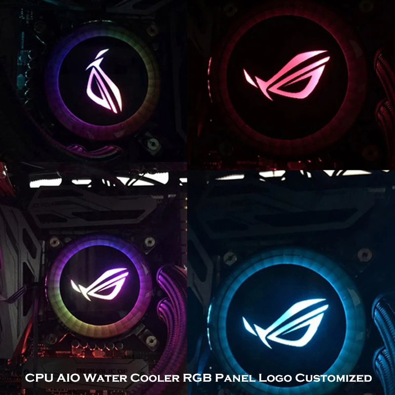 Personalizado led capa para cpu aio bloco de resfriamento de água, 5v/12v mb sincronização, tamanho & projetos toque pessoal