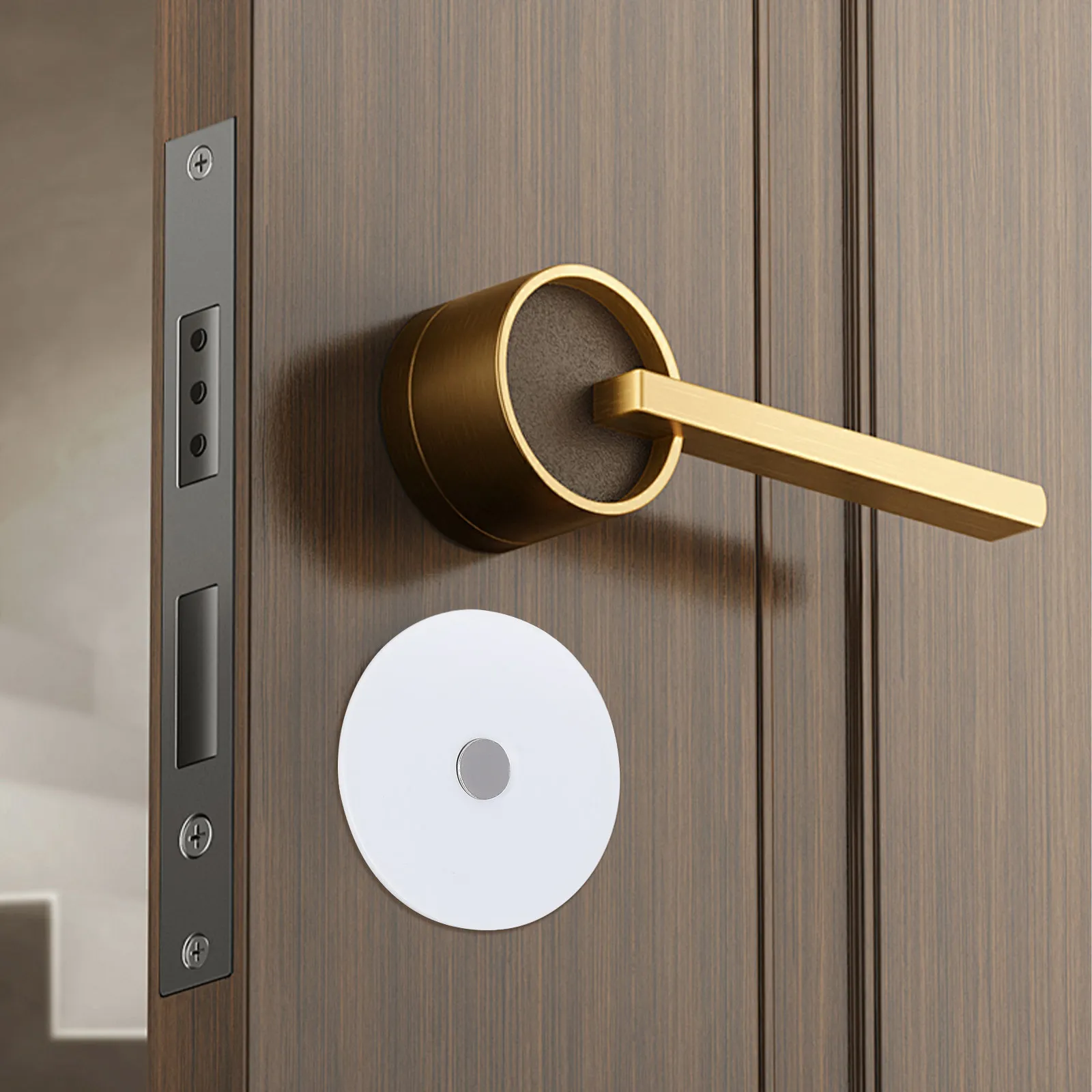 

1Set Stainless Steel Deadbolt Cover Plate 67Mm Round Door Hole Cover Screw Mounted for Wooden Metal Doors Door Patch Plate