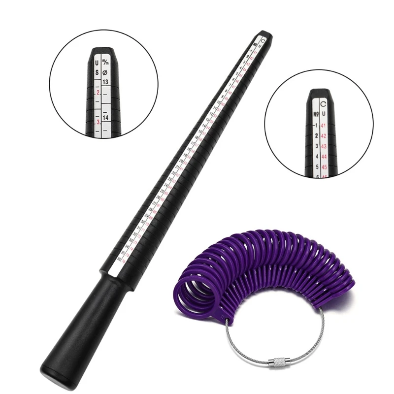 The Ring Size Measurement Tool Set Includes Ring Size Meter Ring Jewelry Making US Ring Size Gauge and Belt