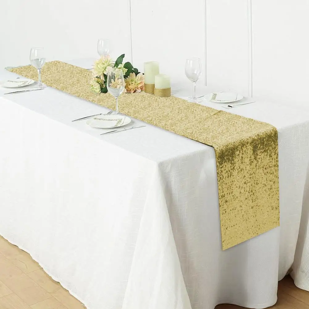 

Sequin Table Runner 12x71 Inches Glitter Table Runner Party Table Decoration for Birthday Wedding Baby Shower Dinner Party