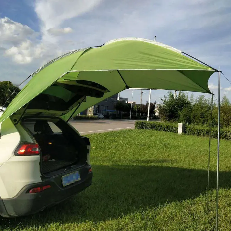 Waterproof Car Rear Tent Camping Shelter Outdoor Car Tent Beach Sun Shelter Awning Shelter Automobile Rooftop Rain Canopy