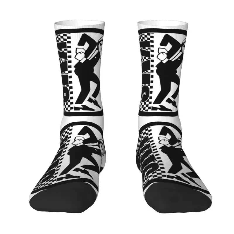 Cute Printing Latin American Pop Ska Socks for Women Men Stretchy Summer Autumn Winter Reggae Music Crew Socks